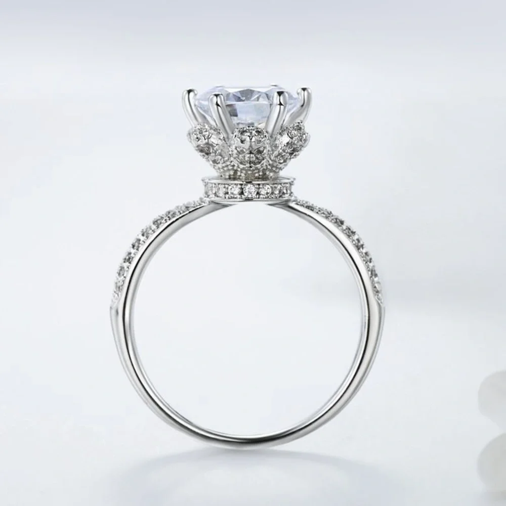 HIGH quality 925 Sterling Silver Classic Engagement Ring - Picture 1 of 5